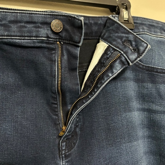 Talbots Womens Jeans 22W Blue Denim Barely Boot Cut Dark Wash Stretch 29" Inseam - Picture 6 of 10